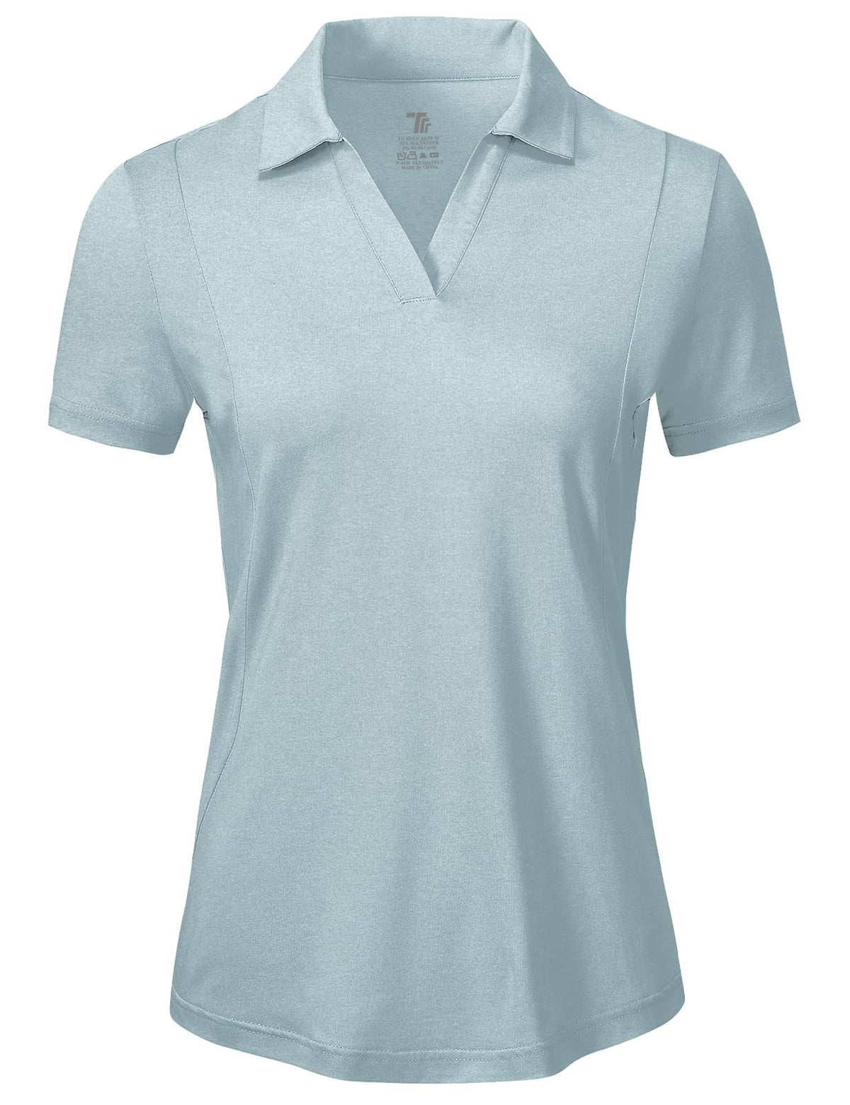 BGOWATU Women's Short Sleeve Golf Tennis Polo Shirts V Neck Collared Workout Tops UV Protection Dry Fit