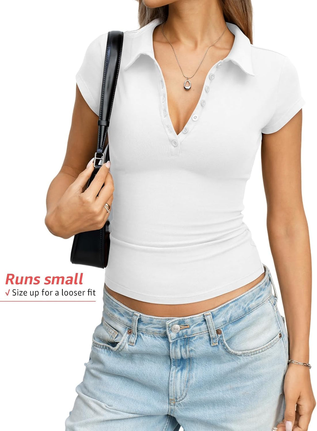 EasyGala Womens Cotton Polo Button Down Shirts Work Business Casual Tops