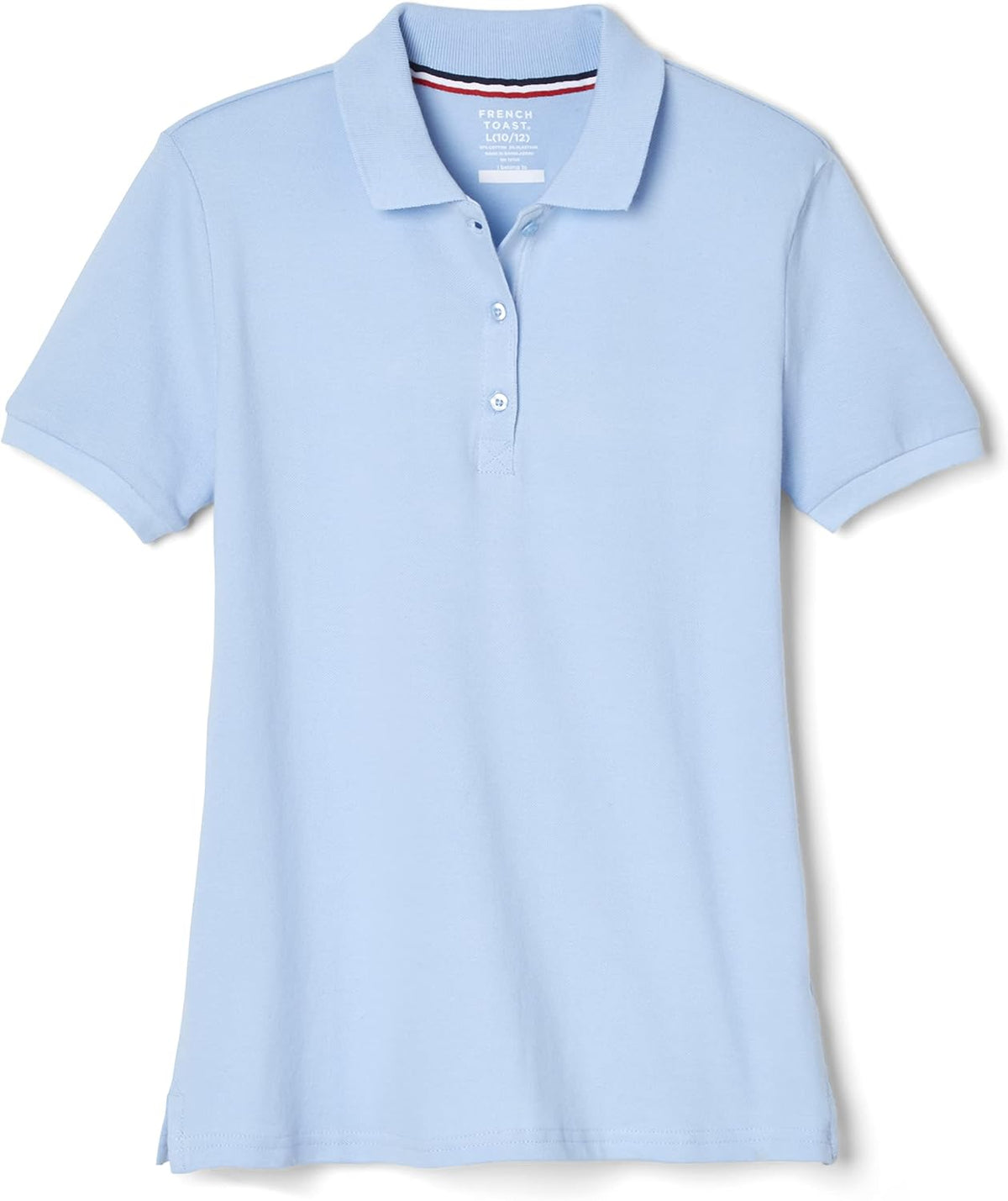 French Toast Women's Juniors' Short Sleeve Stretch Pique Polo Shirt