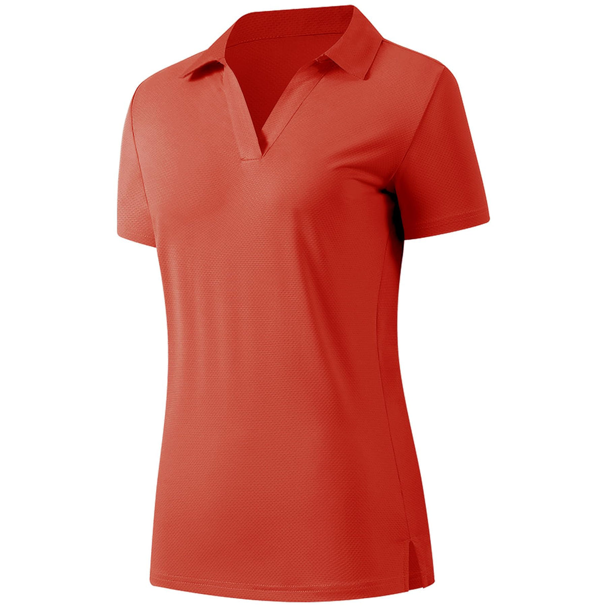 Womens Polo Shirts Short Sleeve V Neck Business Casual Work Tops Quick Dry UPF 50+ Sun Protection Golf Shirt Fitted Collared