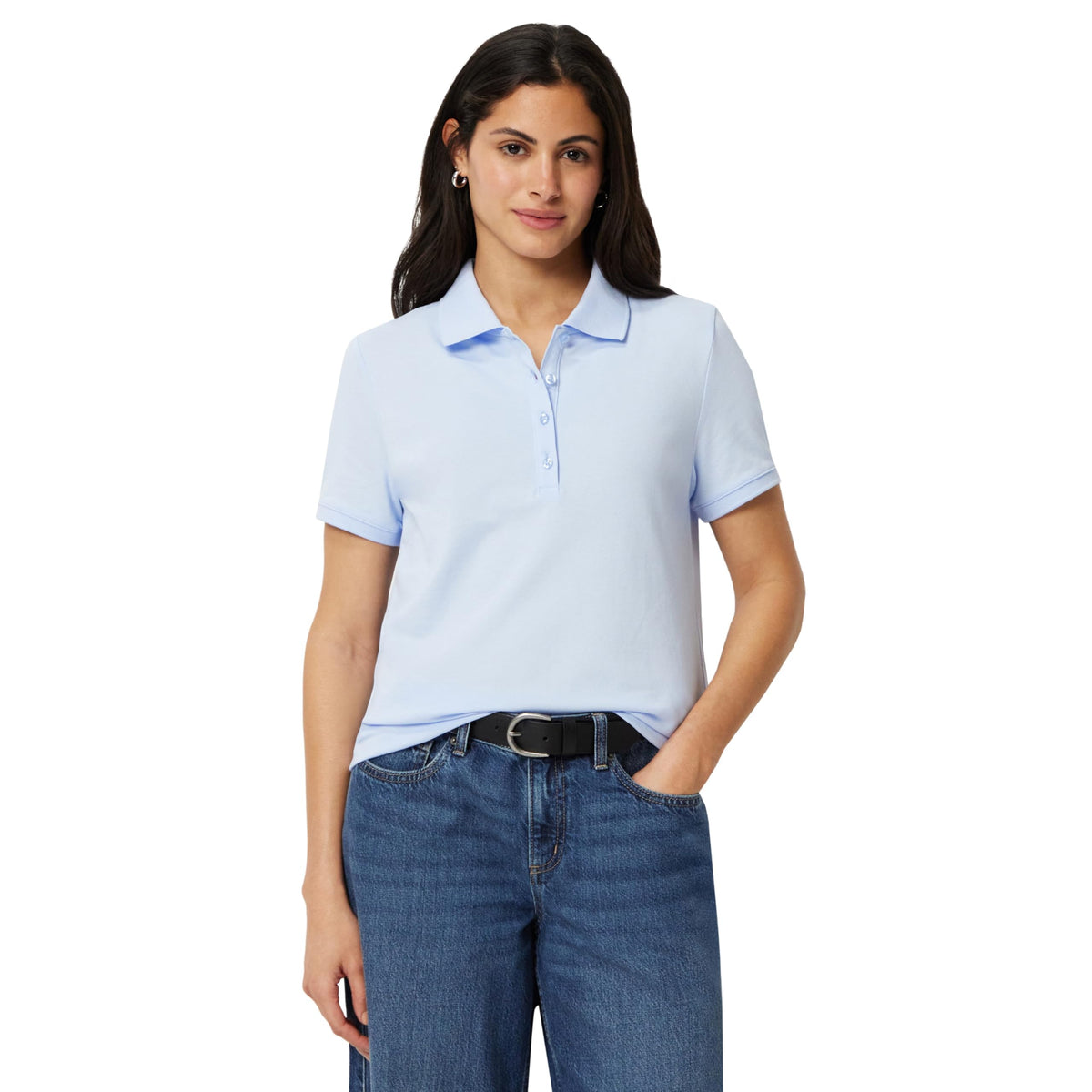 Amazon Essentials Women's Short-Sleeve Collared Polo Shirt (Available in Plus Size)