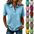 Polo Shirts for Women Golf Button Collared Summer Short Sleeve Tops Lightweight Work Polo Shirt Womens Blouses