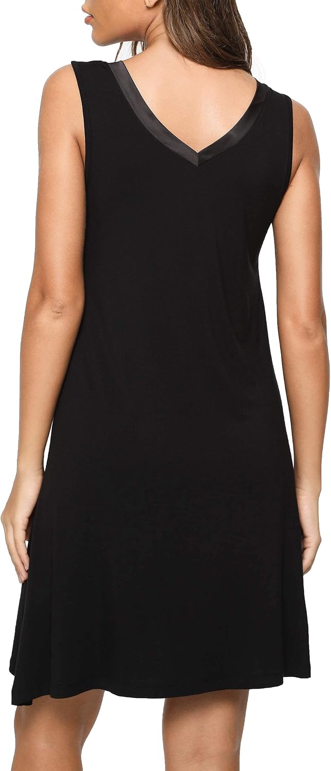 GYS Cooling Bamboo Viscose Sleeveless Nightgowns for Women