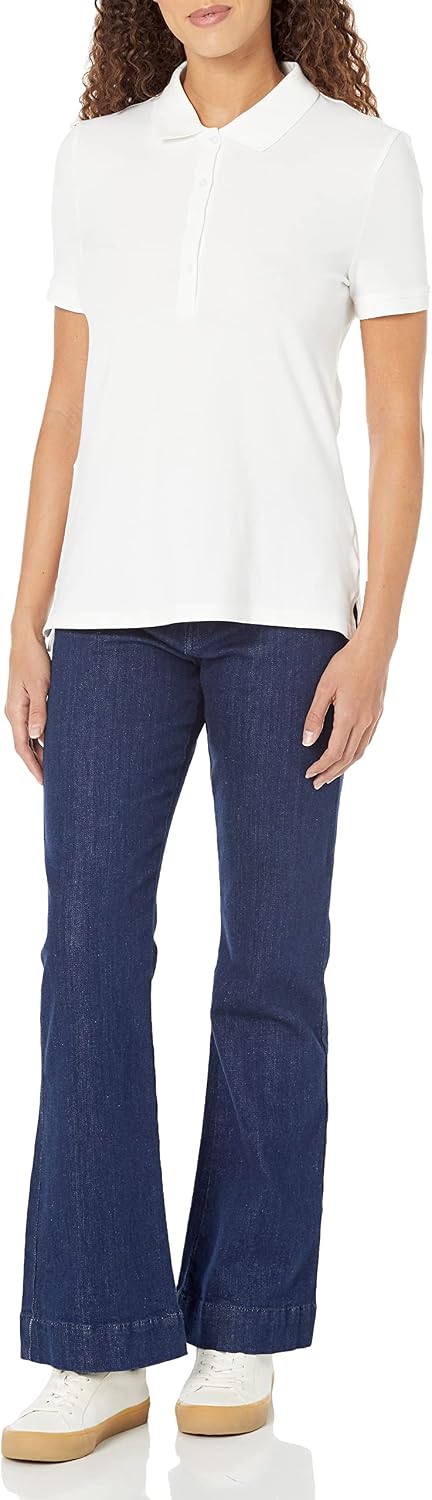 Amazon Essentials Women's Short-Sleeve Collared Polo Shirt (Available in Plus Size)