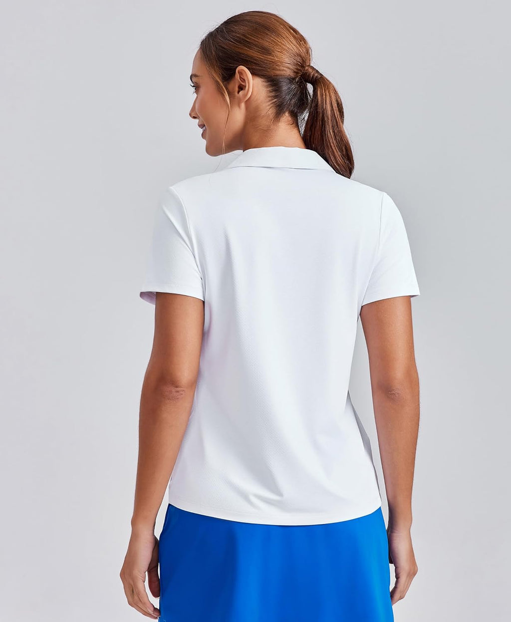 PINSPARK Womens Golf Shirt Short Sleeve Polos UPF 50+ Collared Tennis Tops