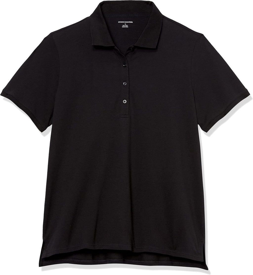 Amazon Essentials Women's Short-Sleeve Collared Polo Shirt (Available in Plus Size)