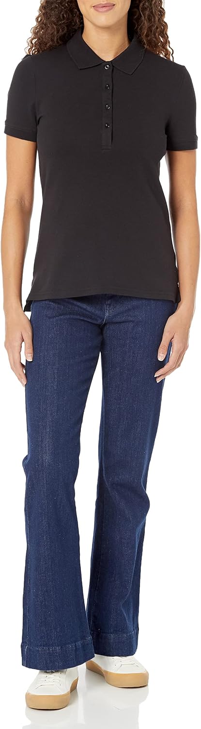 Amazon Essentials Women's Short-Sleeve Collared Polo Shirt (Available in Plus Size)
