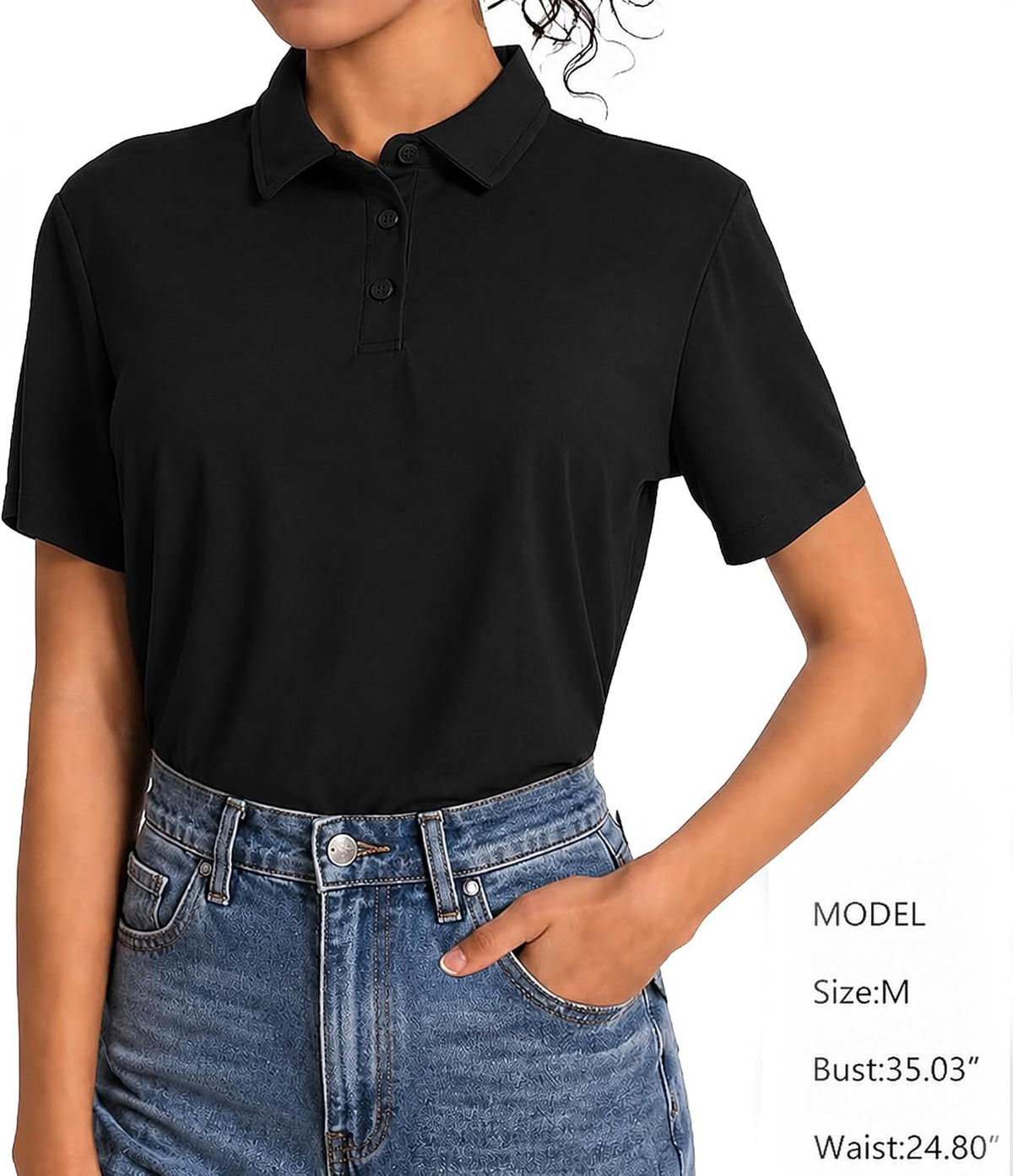 NebuKinex 5 Pack Women's Polo Shirts Short Sleeve Collared Tops for Work