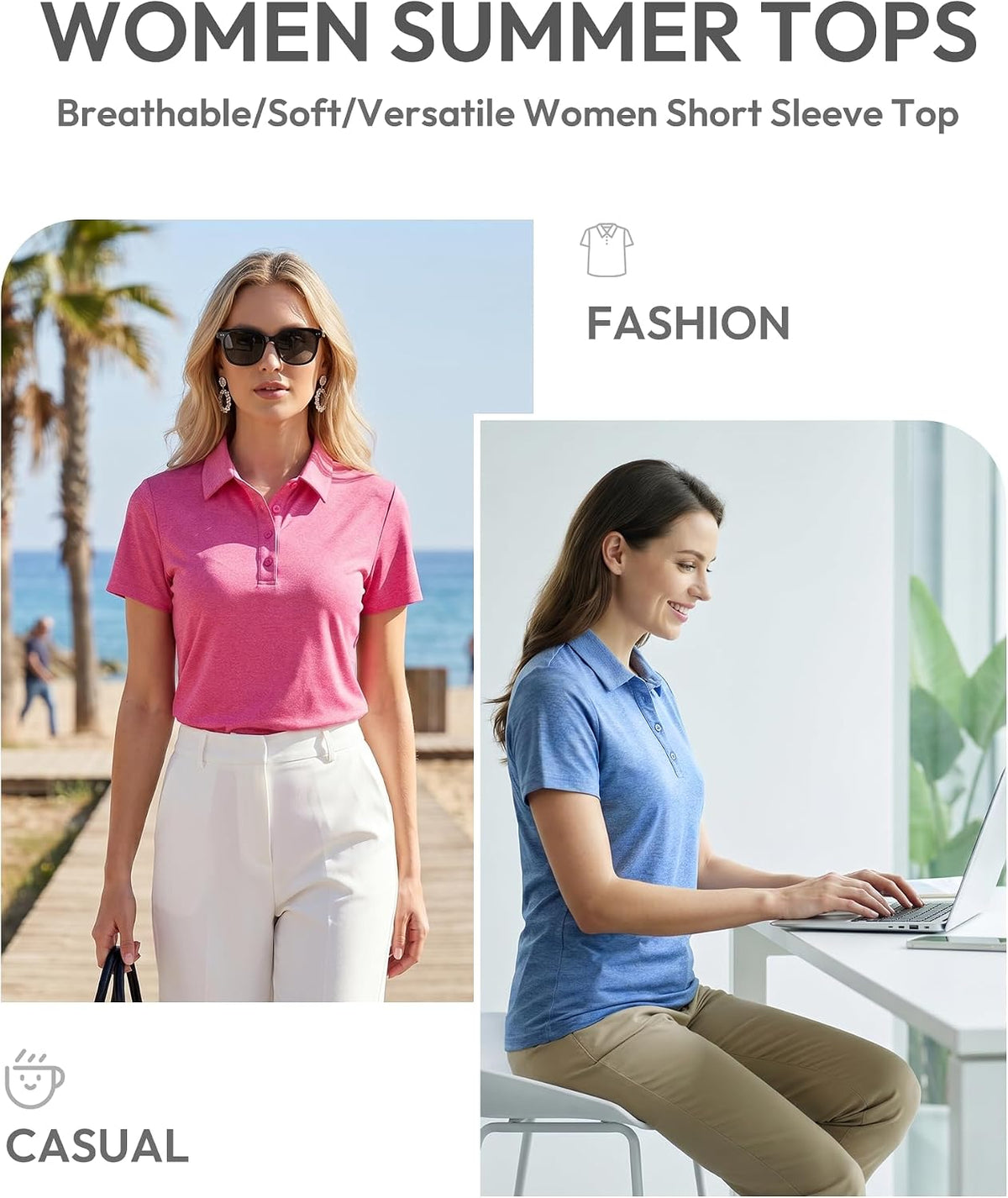 Polo Shirts for Women Golf Shirts Womens Polo Shirts Short Sleeve