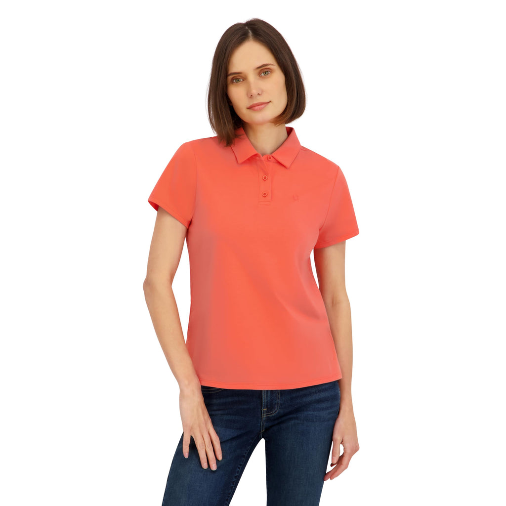 Spyder Women's Weekender Plated Short Sleeve Jersey Polo Top
