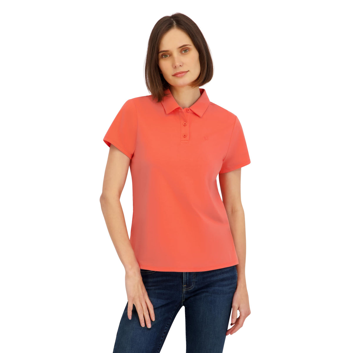Spyder Women's Weekender Plated Short Sleeve Jersey Polo Top