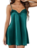 Ekouaer Satin Nightgowns for Women Lace Silk Satin Lingerie Dress