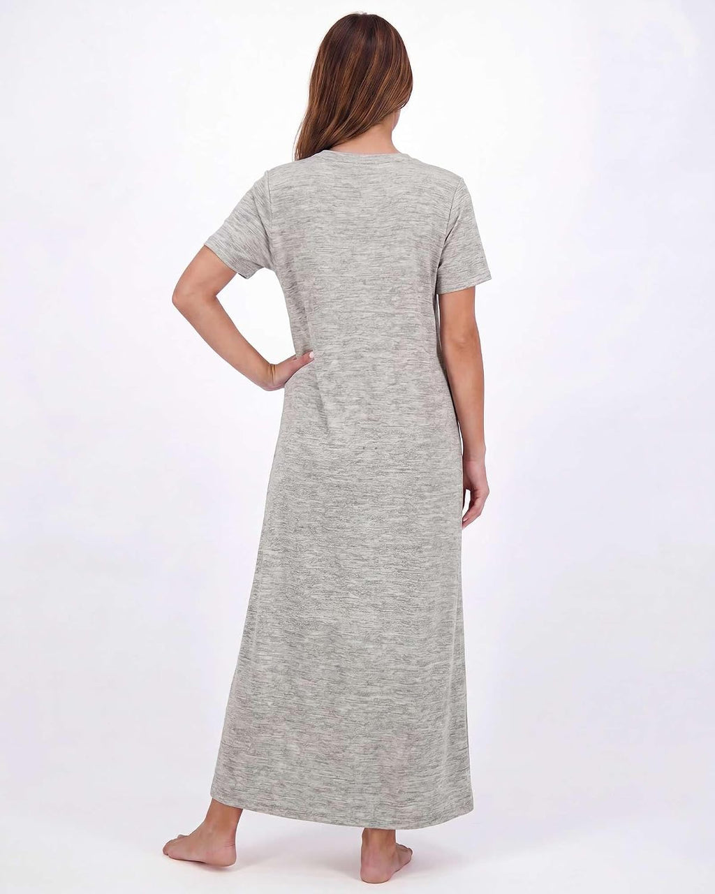 3 Pack Women's Maxi Long Nightgowns Short Sleeve Night Shirt PJ Sleep Dress