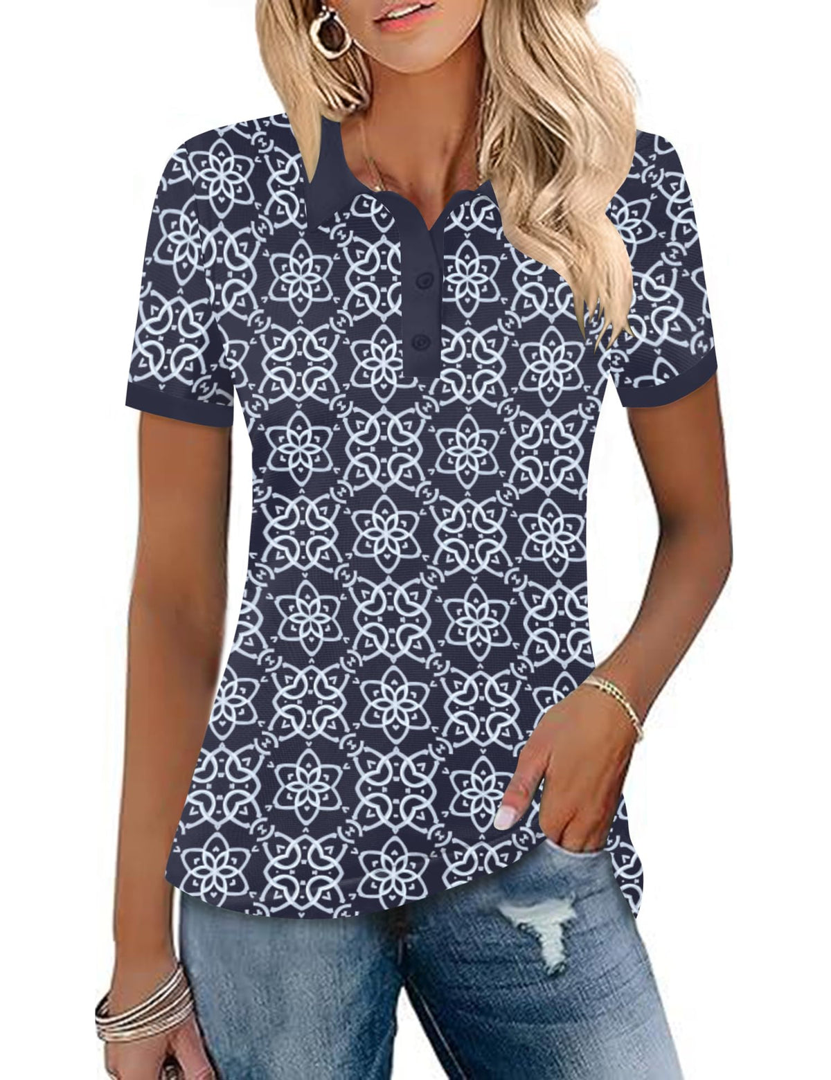 LOMON Womens Golf Polo Shirts Short Sleeve Collared Tops Tennis Activewear