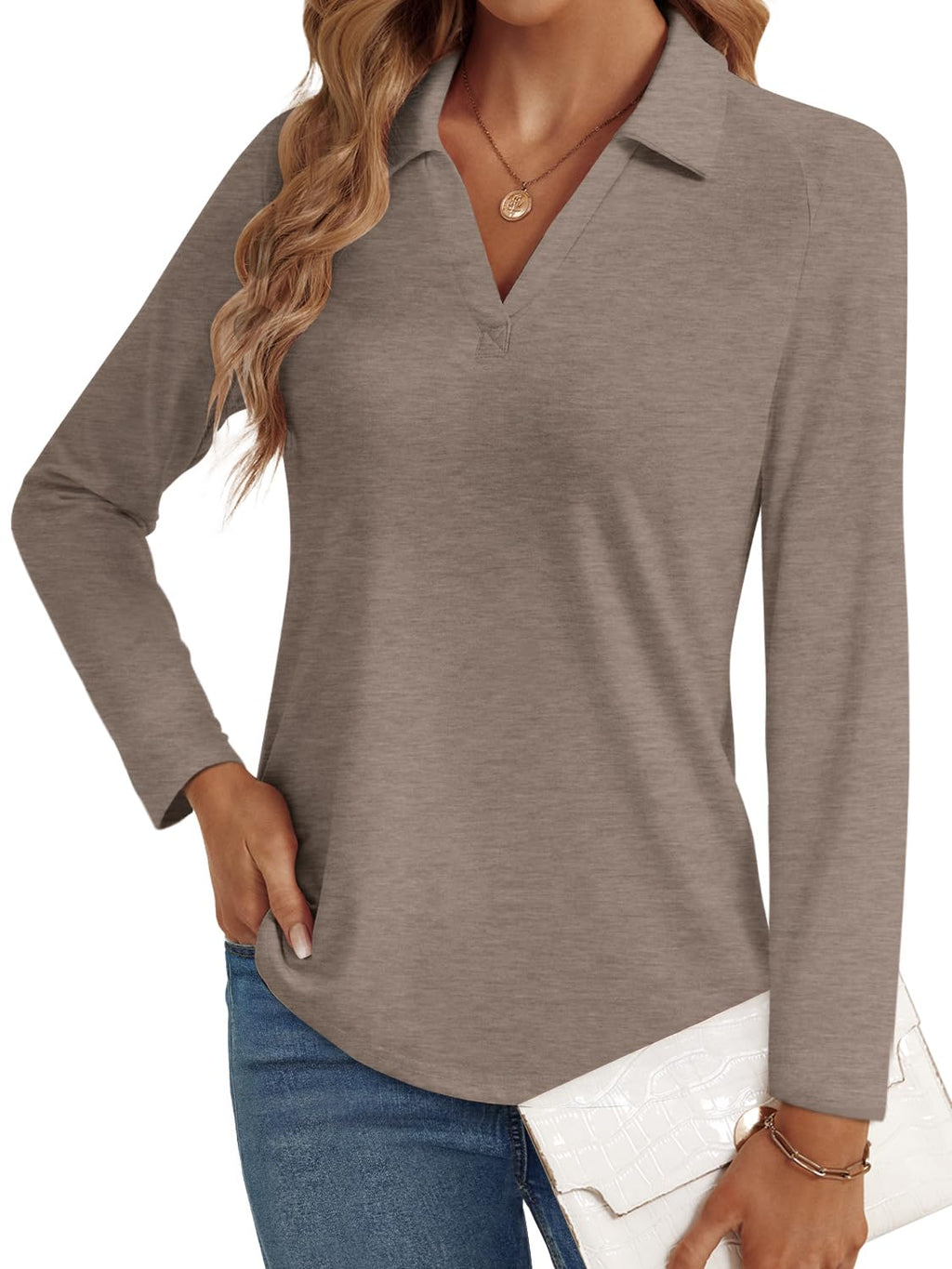 LYHIPSS 3/4 Length Sleeve Womens Tops Dressy Casual Business Blouses