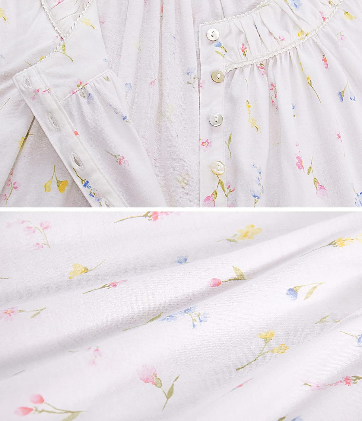 IZZY + TOBY 100% Cotton Nightgowns for Women Soft Ladies Gowns Sleepwear Long Sleeveless Nightgown