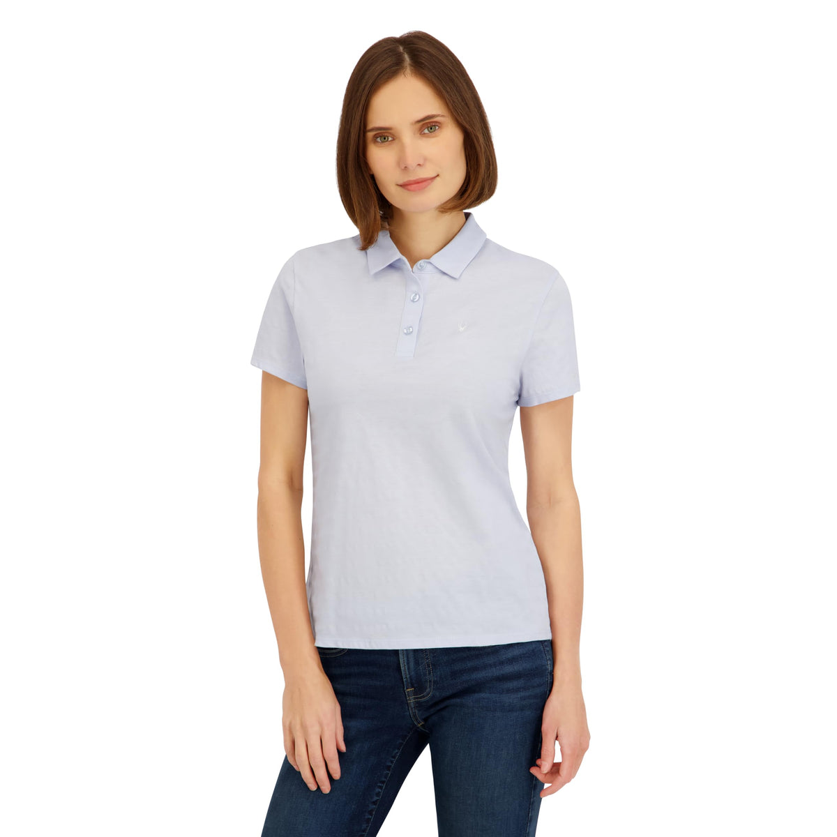 Spyder Women's Jacquard Stripe Short Sleeve Polo Top