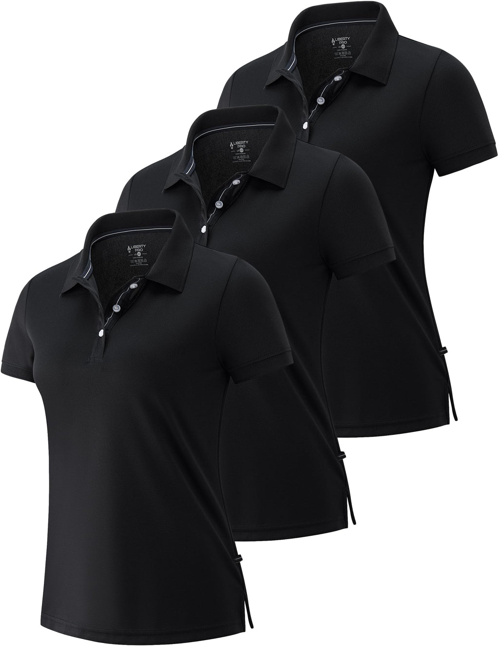 Liberty Pro 1 or 3 Pack Women's Athletic Polo Short Sleeve Shirts