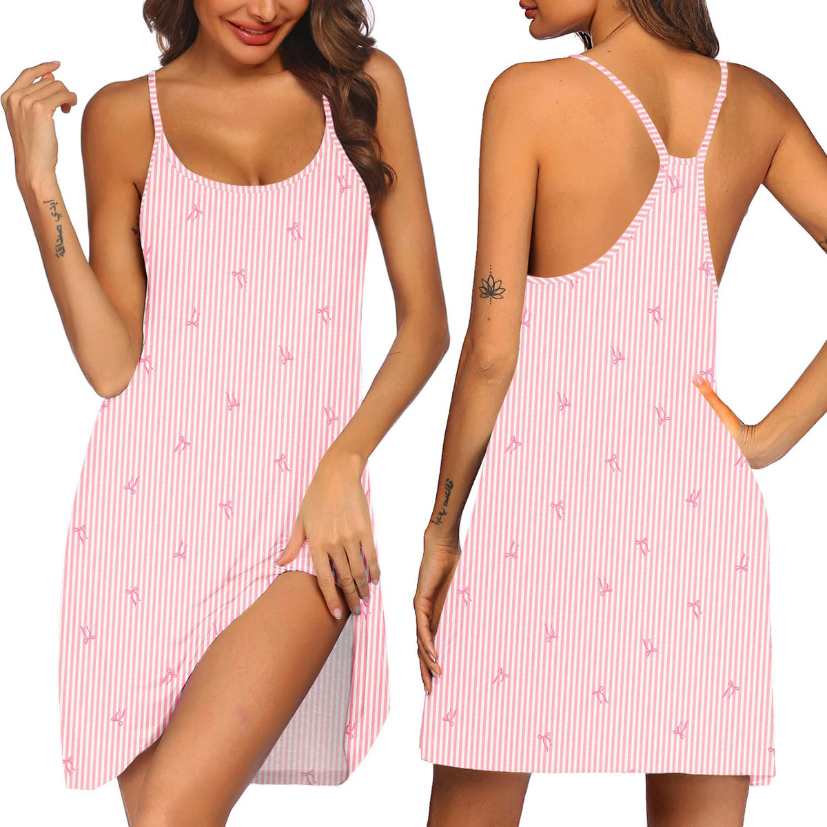 Ekouaer Women's Racerback Sleeveless Nightgown