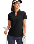 Obla Women's Golf Polo Shirt V-Neck Short Sleeve