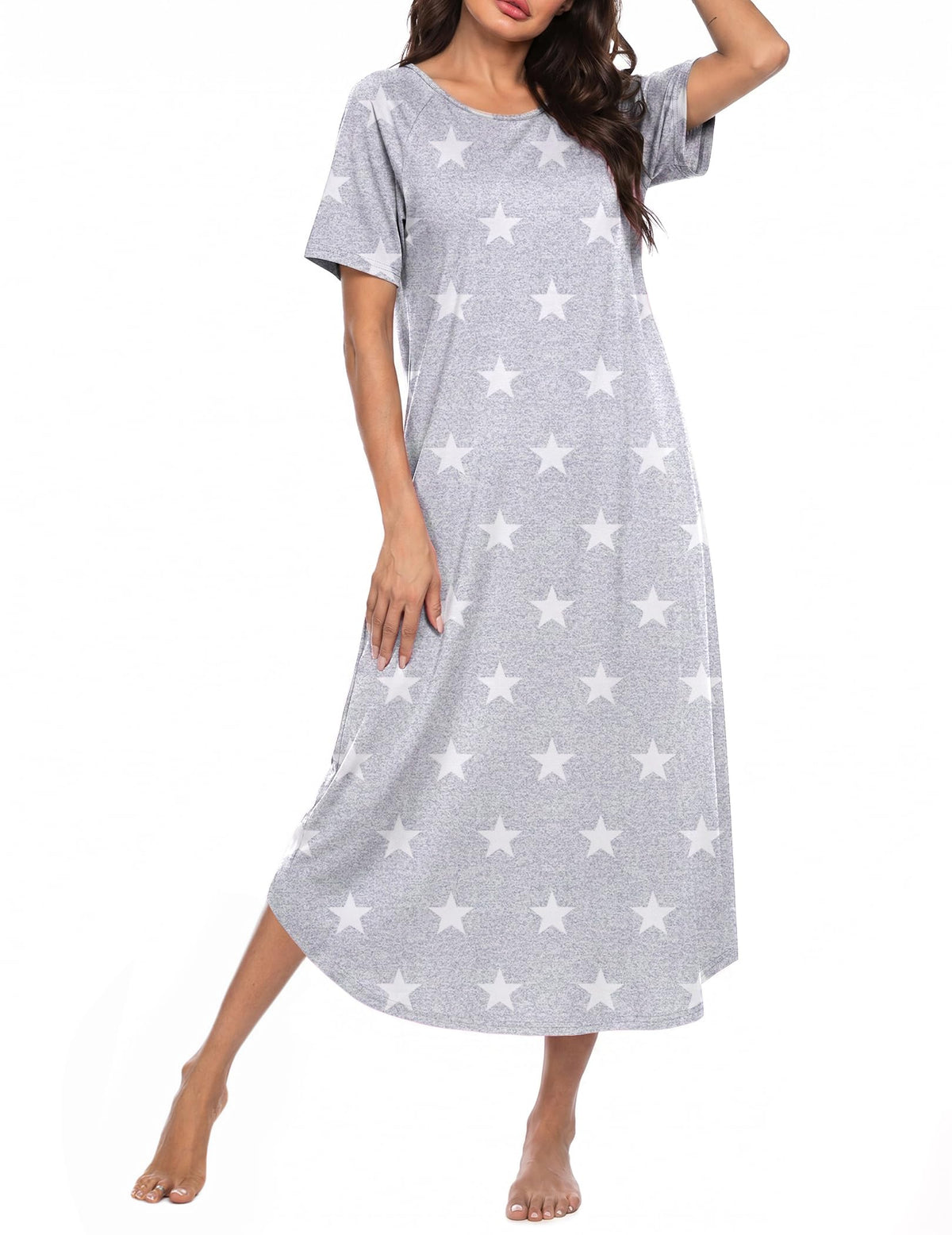 Ekouaer Nightgowns for Women Bamboo Viscose Night Gown Long Sleepshirts