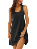 Ekouaer Nightgowns for Women Cotton Night Gown Tank Sleeveless Sleep Dress