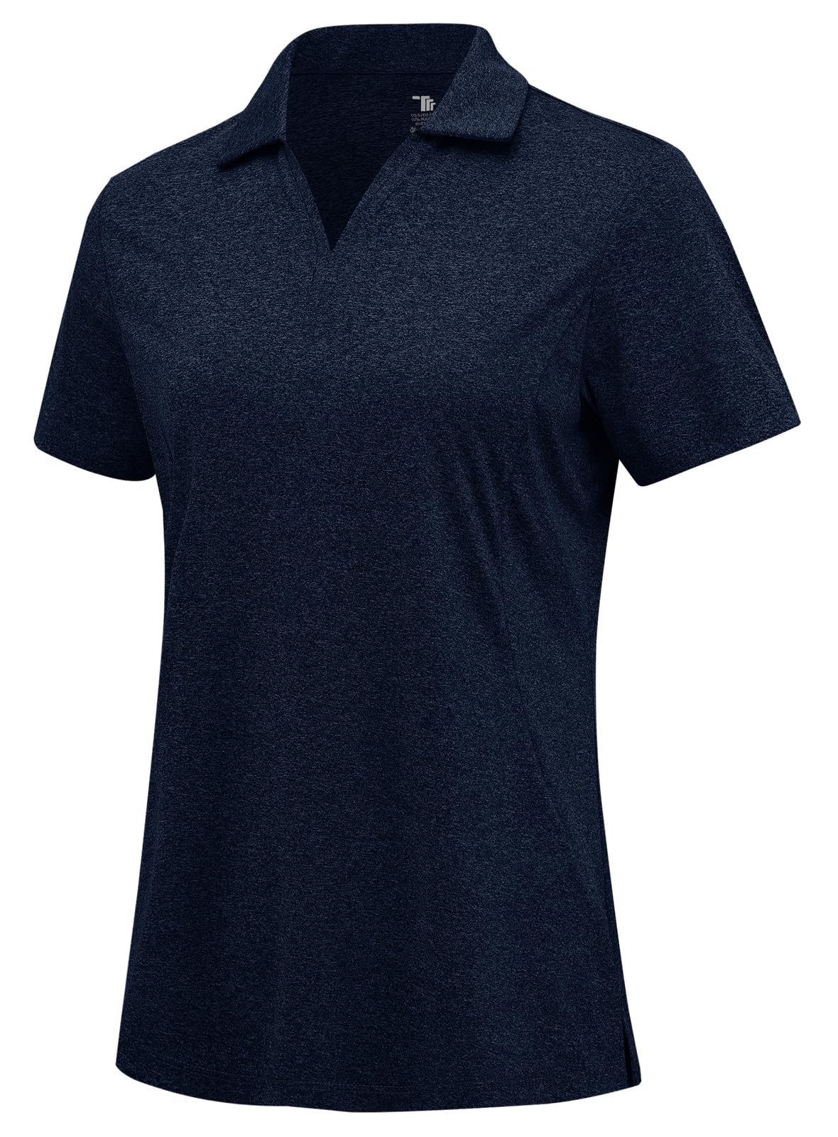 Rdruko Women's Golf Shirts Short Sleeve Dry Fit Polo V Neck Collared Shirts