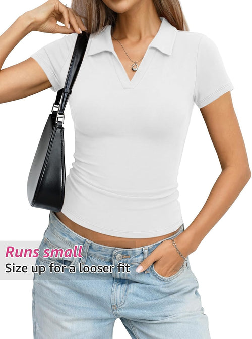 EasyGala Womens Cotton Polo Shirts Short Sleeve Business Casual Outfits