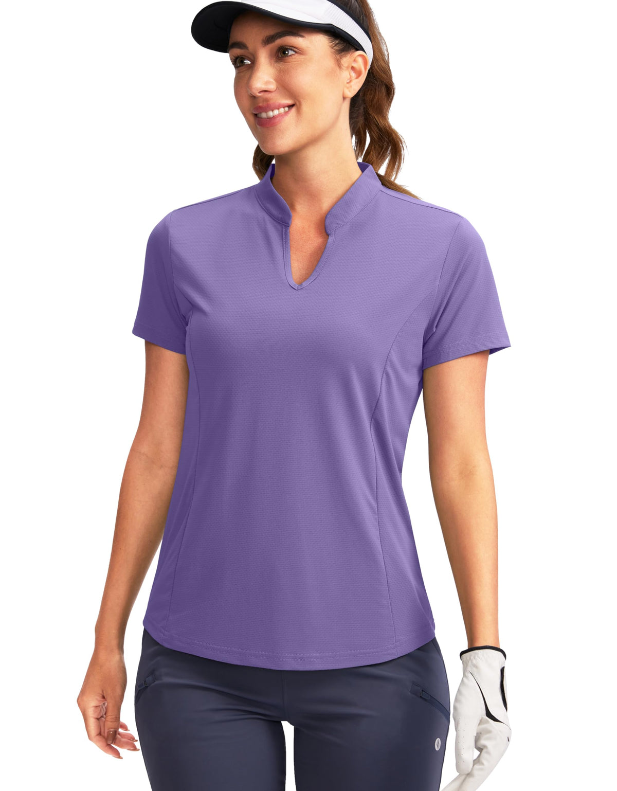Obla Women's Golf Polo Shirt V-Neck Short Sleeve