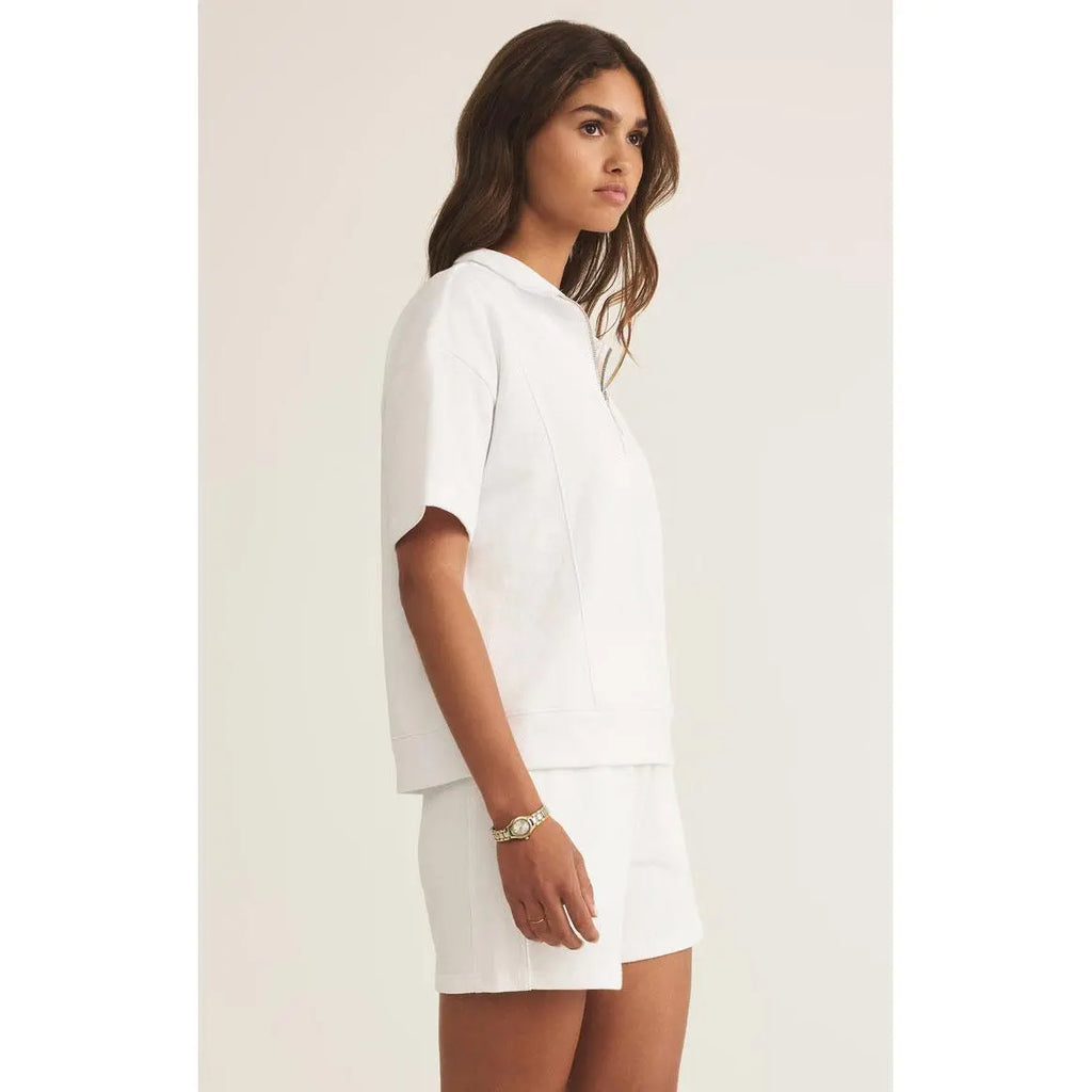 Z Supply - Club Polo Sweatshirt 2590 - White.