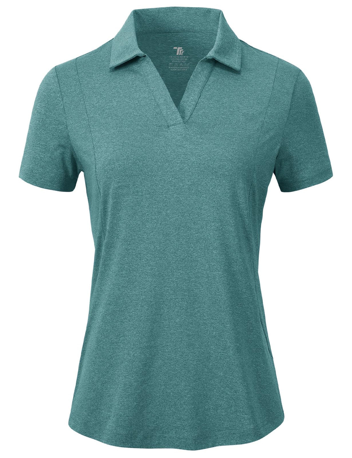 BGOWATU Women's Short Sleeve Golf Tennis Polo Shirts V Neck Collared Workout Tops UV Protection Dry Fit