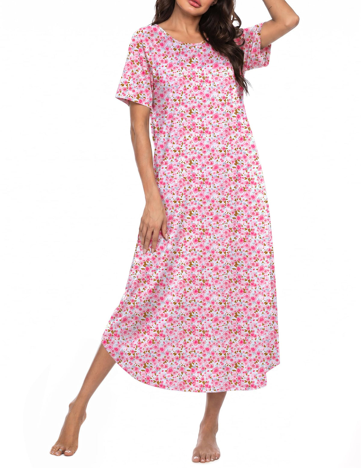 Ekouaer Nightgowns for Women Bamboo Viscose Night Gown Long Sleepshirts