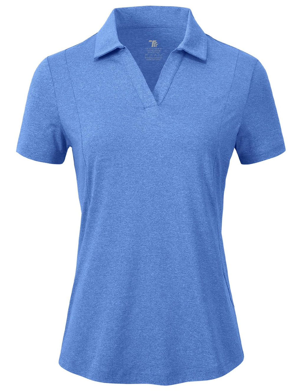 BGOWATU Women's Short Sleeve Golf Tennis Polo Shirts V Neck Collared Workout Tops UV Protection Dry Fit