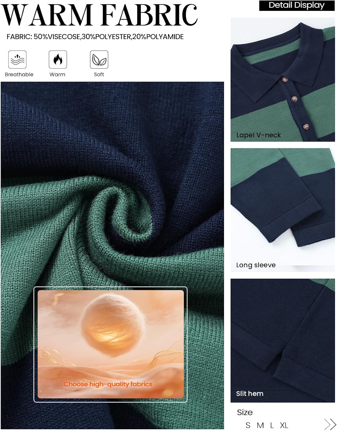 Wyeysyt Polo Sweater Women Rugby Shirt Striped Collared Sweaters