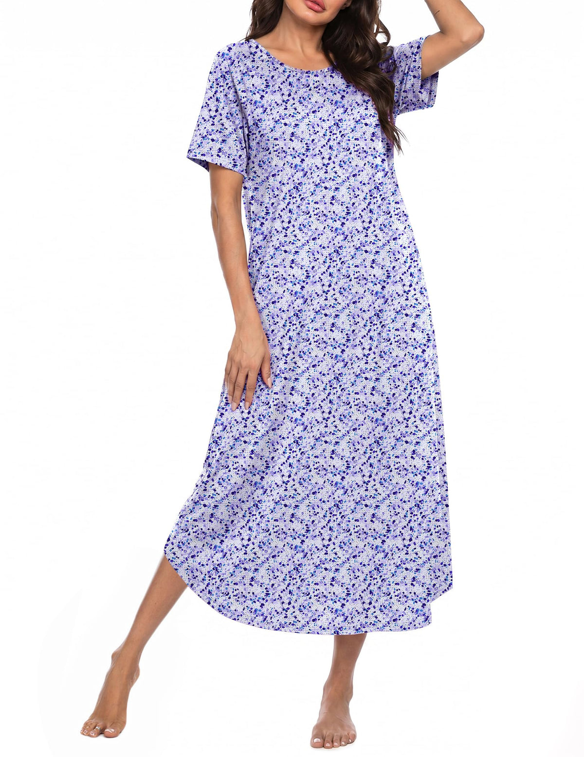 Ekouaer Nightgowns for Women Bamboo Viscose Night Gown Long Sleepshirts
