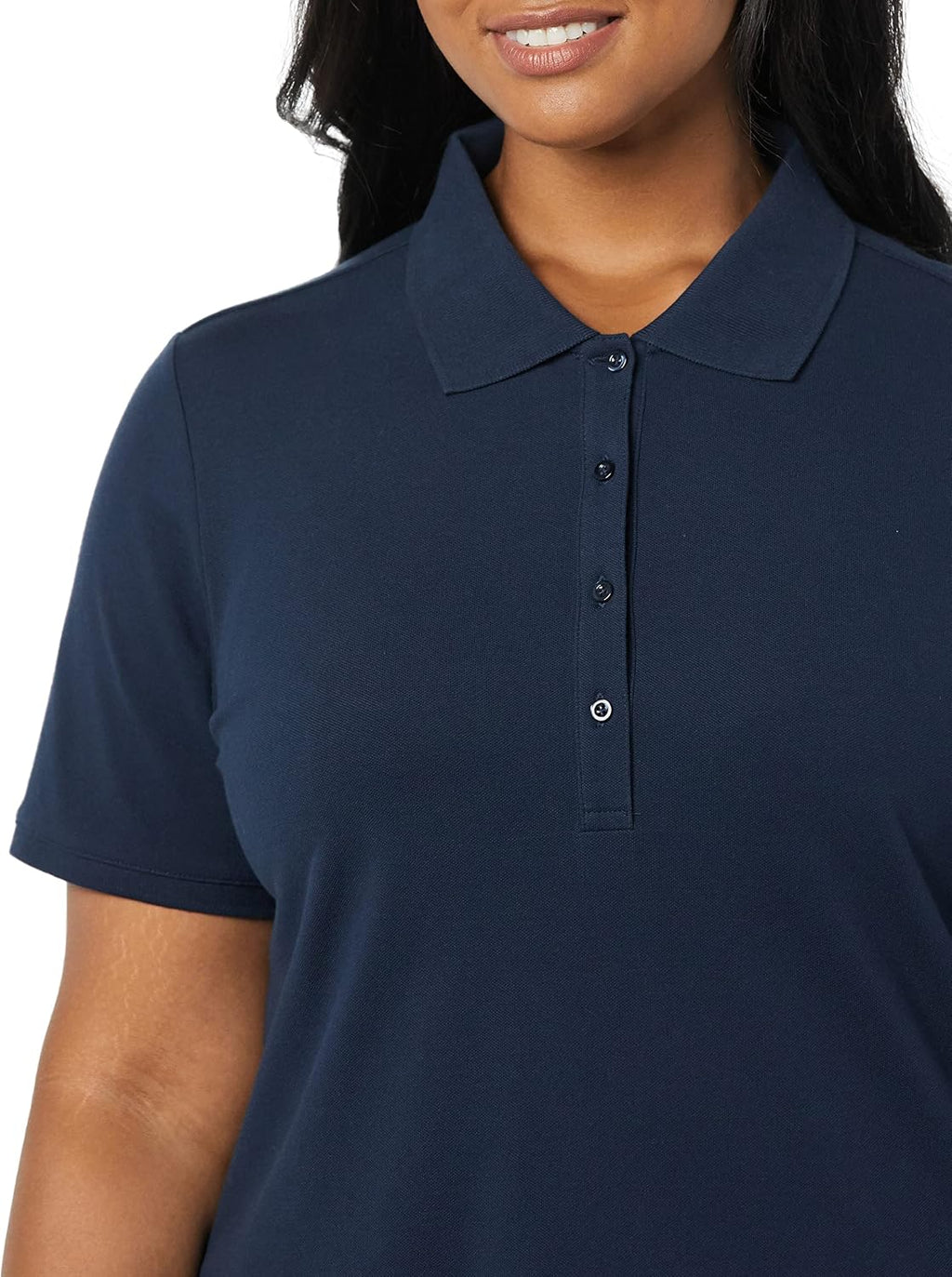 Amazon Essentials Women's Short-Sleeve Collared Polo Shirt (Available in Plus Size)