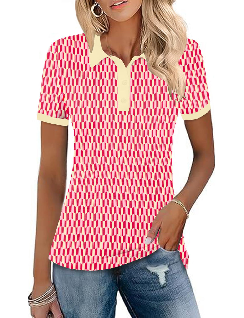 LOMON Womens Golf Polo Shirts Short Sleeve Collared Tops Tennis Activewear