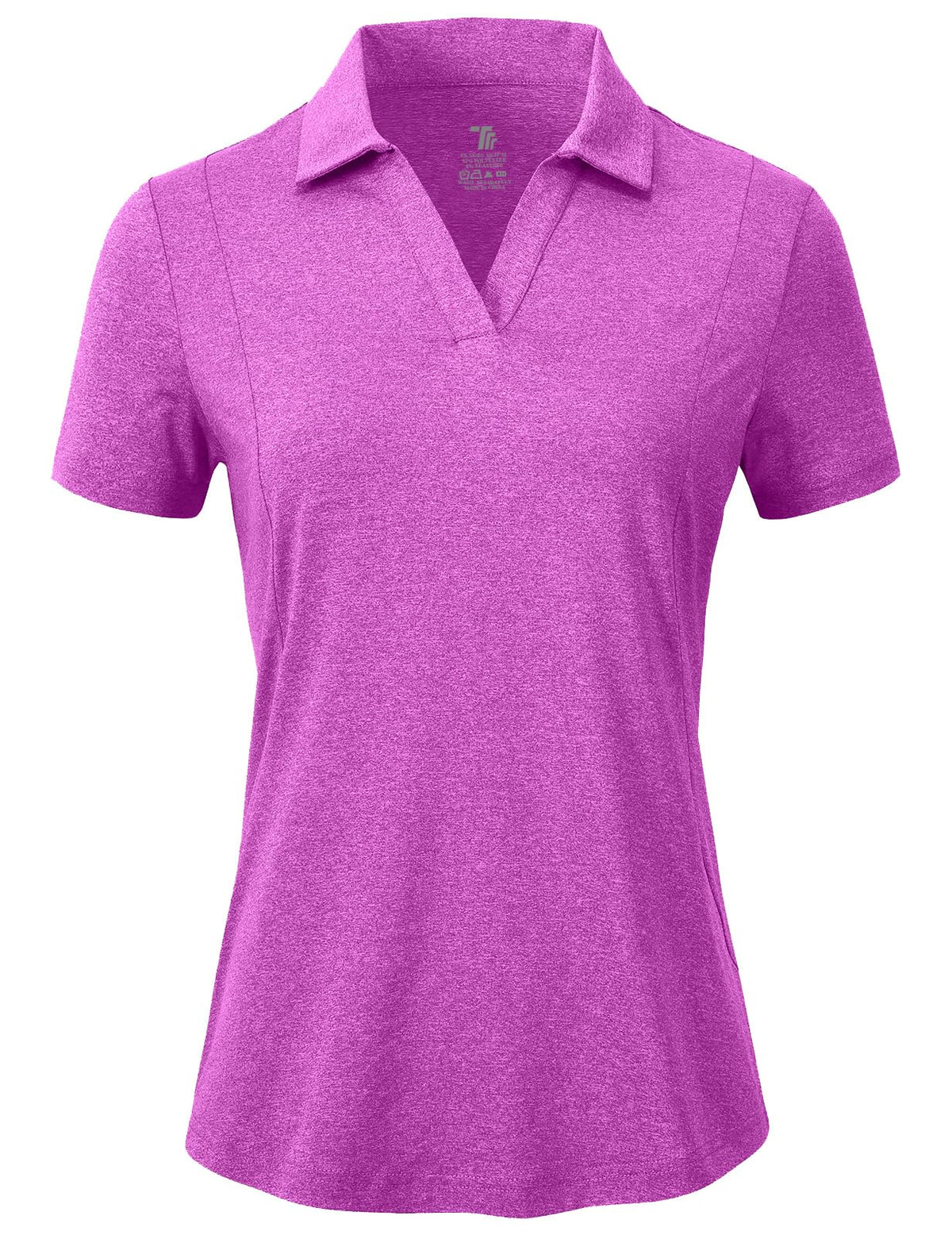 BGOWATU Women's Short Sleeve Golf Tennis Polo Shirts V Neck Collared Workout Tops UV Protection Dry Fit