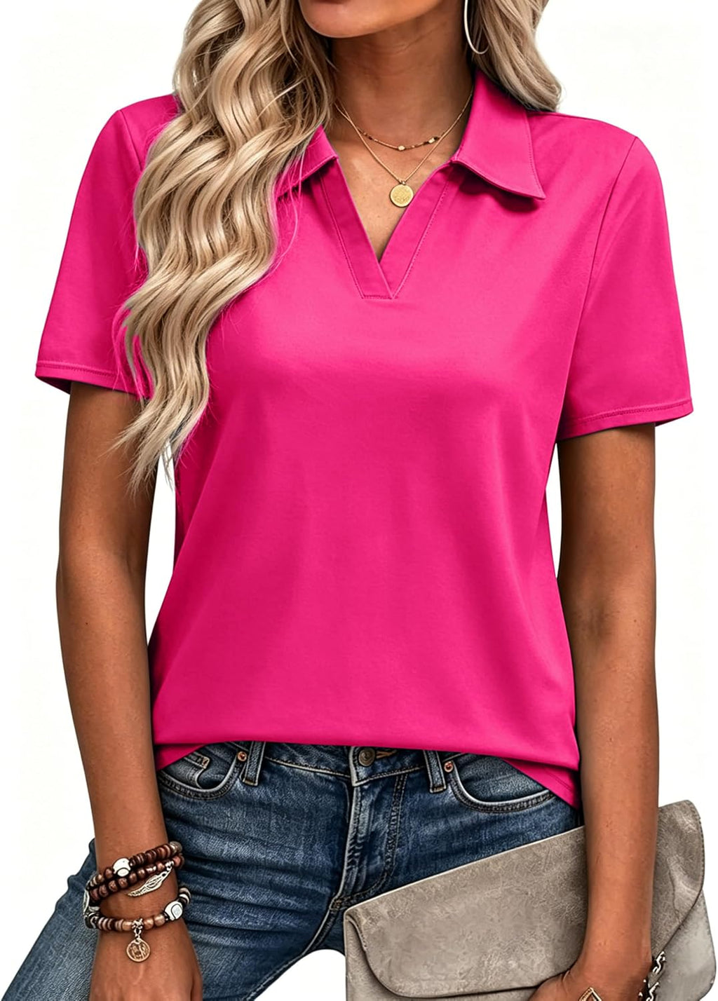 Alaroo Polo Shirts for Women Golf Short Sleeve Summer Tops