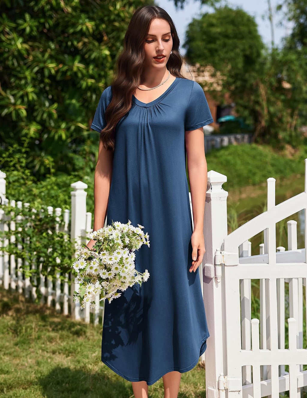 Ekouaer Long Nightgowns for Women 3 Pack House Dress Plus Size Moo Moos