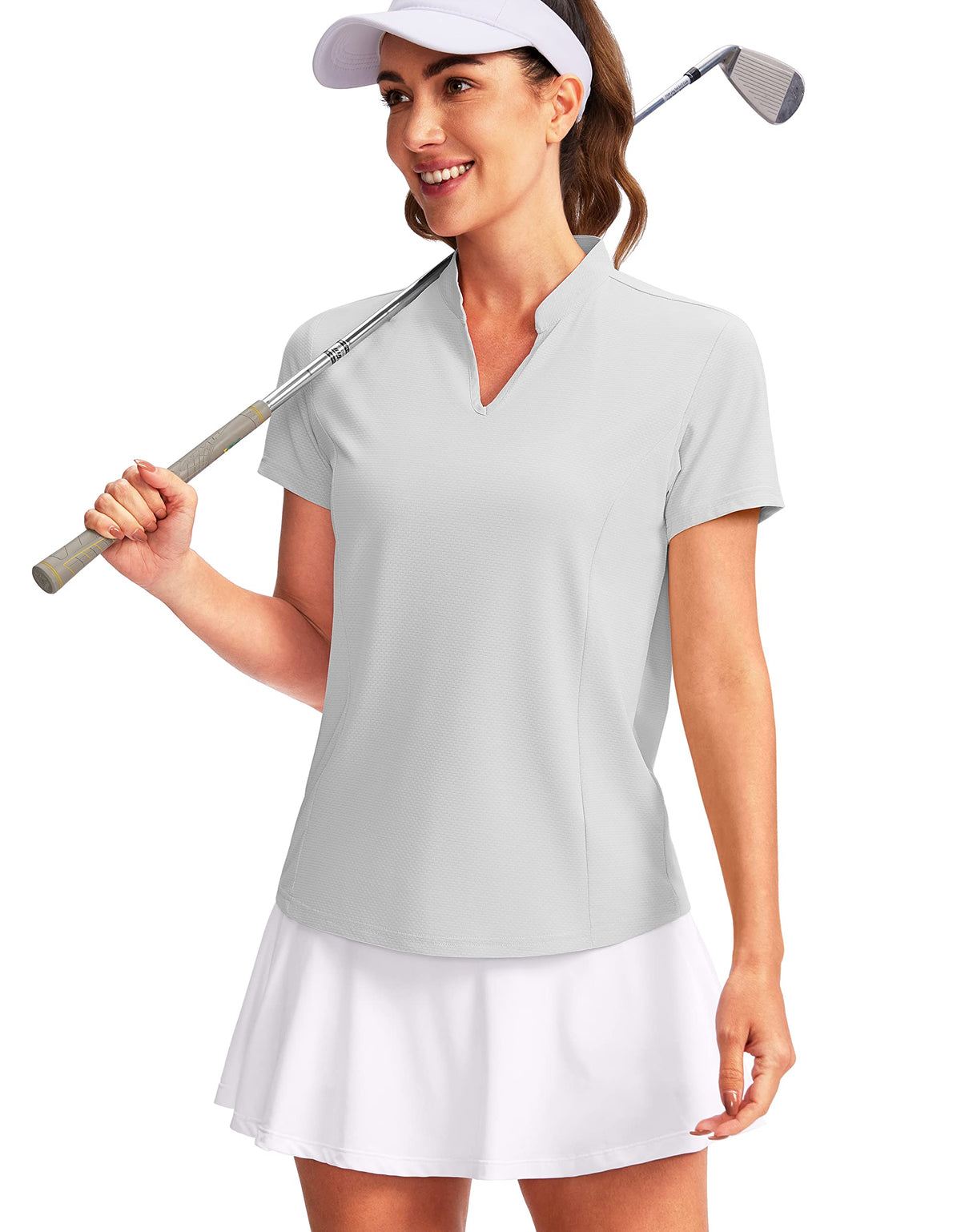 Obla Women's Golf Polo Shirt V-Neck Short Sleeve