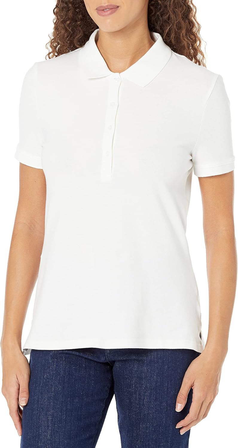 Amazon Essentials Women's Short-Sleeve Collared Polo Shirt (Available in Plus Size)