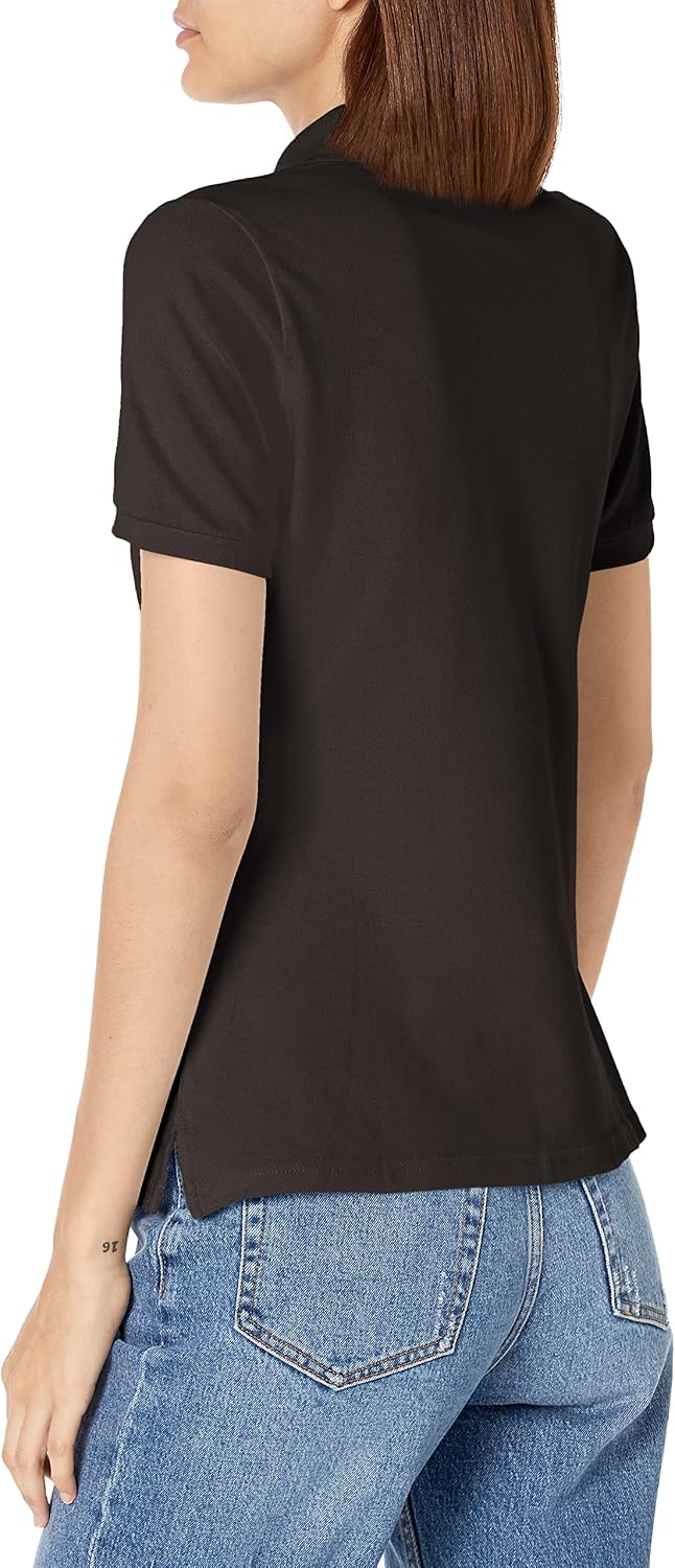 French Toast Women's Juniors' Short Sleeve Stretch Pique Polo Shirt