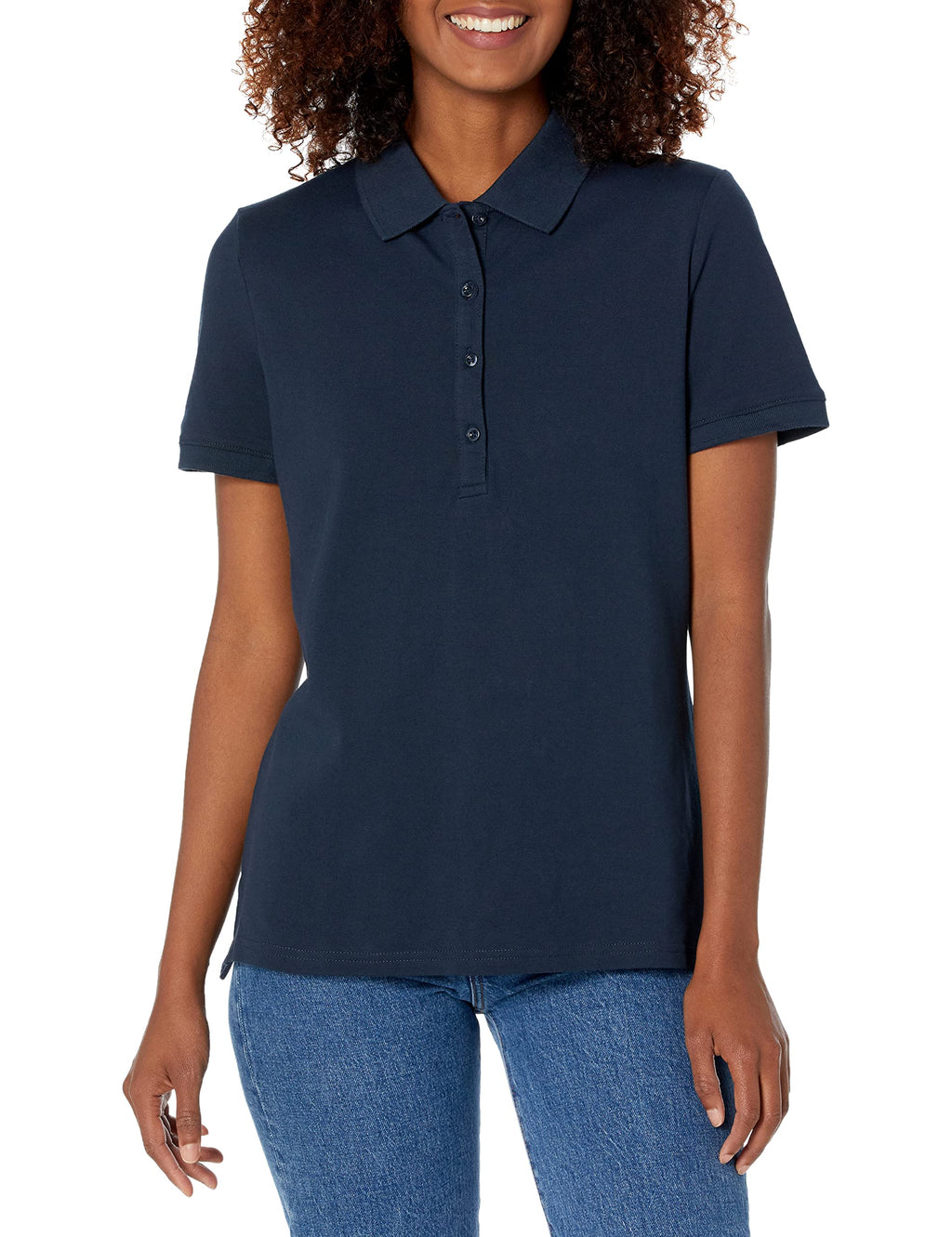 Amazon Essentials Women's Short-Sleeve Collared Polo Shirt (Available in Plus Size)