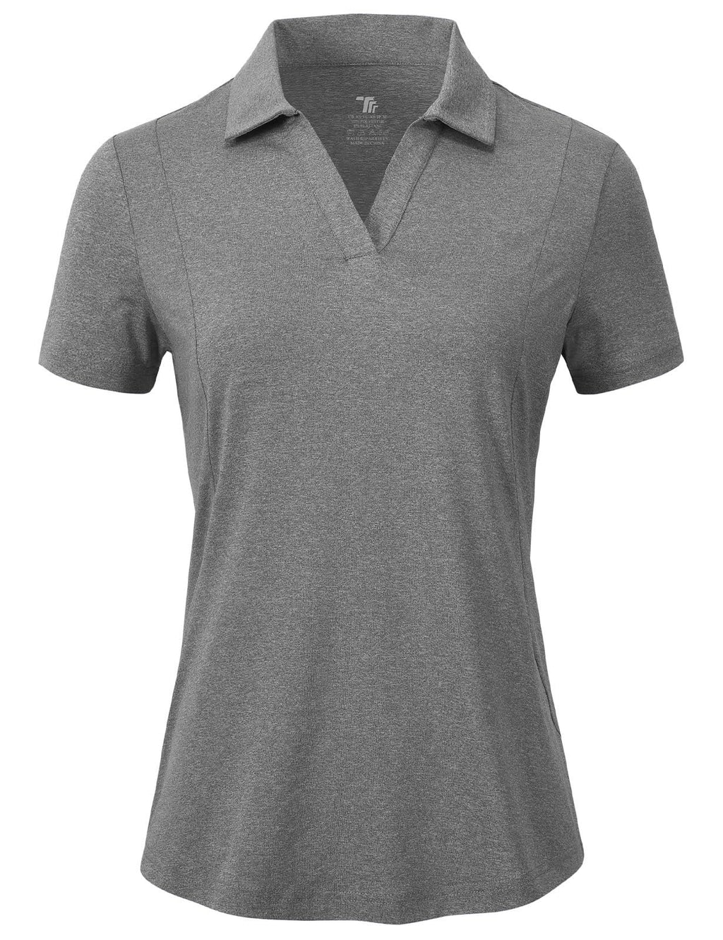 BGOWATU Women's Short Sleeve Golf Tennis Polo Shirts V Neck Collared Workout Tops UV Protection Dry Fit