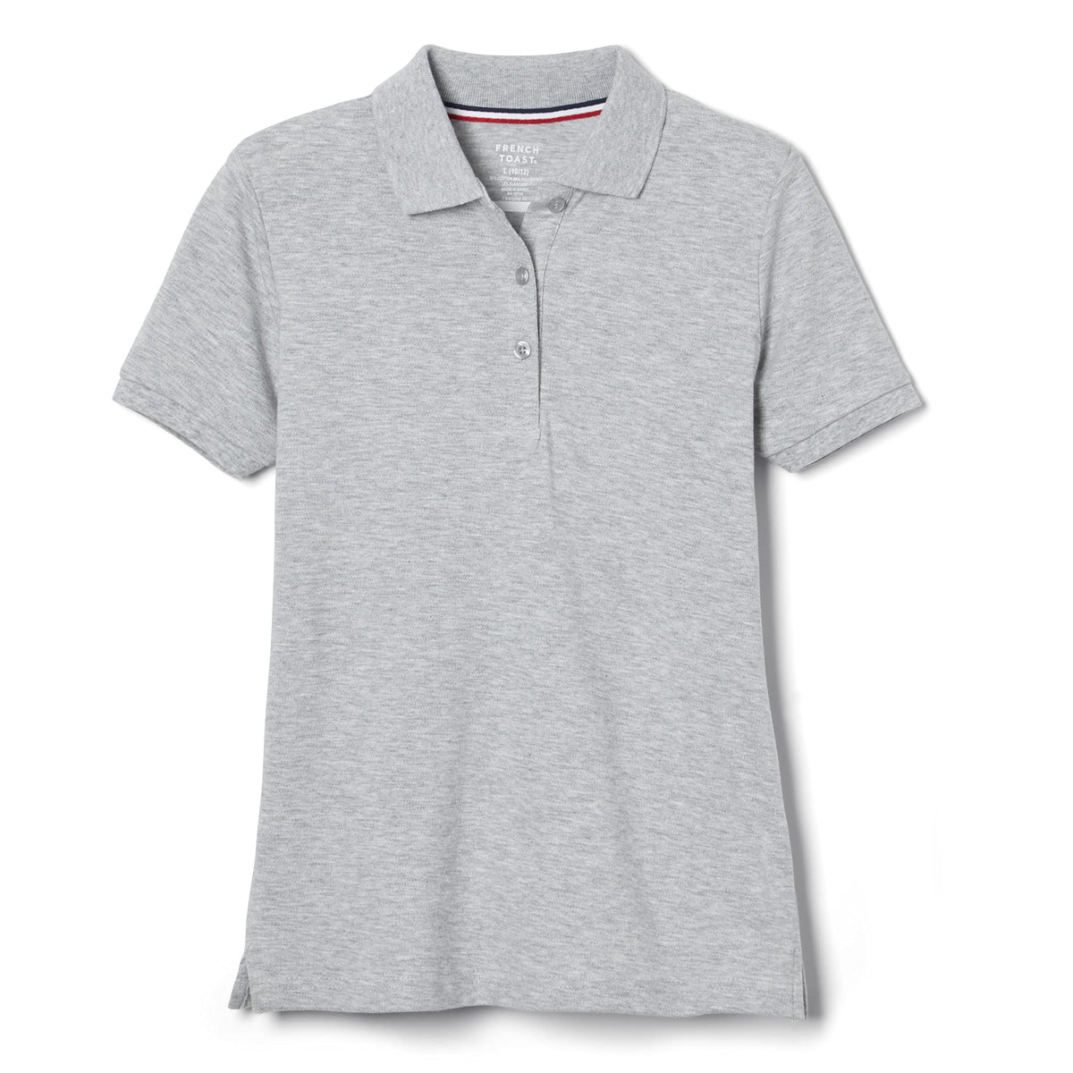 French Toast Women's Juniors' Short Sleeve Stretch Pique Polo Shirt