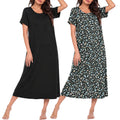 Ekouaer Long Nightgowns for Women Soft House Dress Plus Size Moo Moos