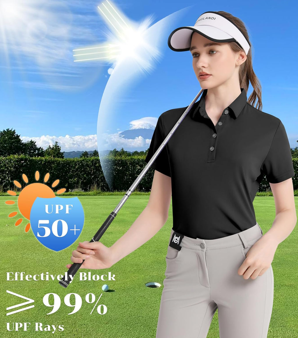 Women's Polo Shirts UPF 50+ Quick Dry Short Sleeve Collared Golf Shirt