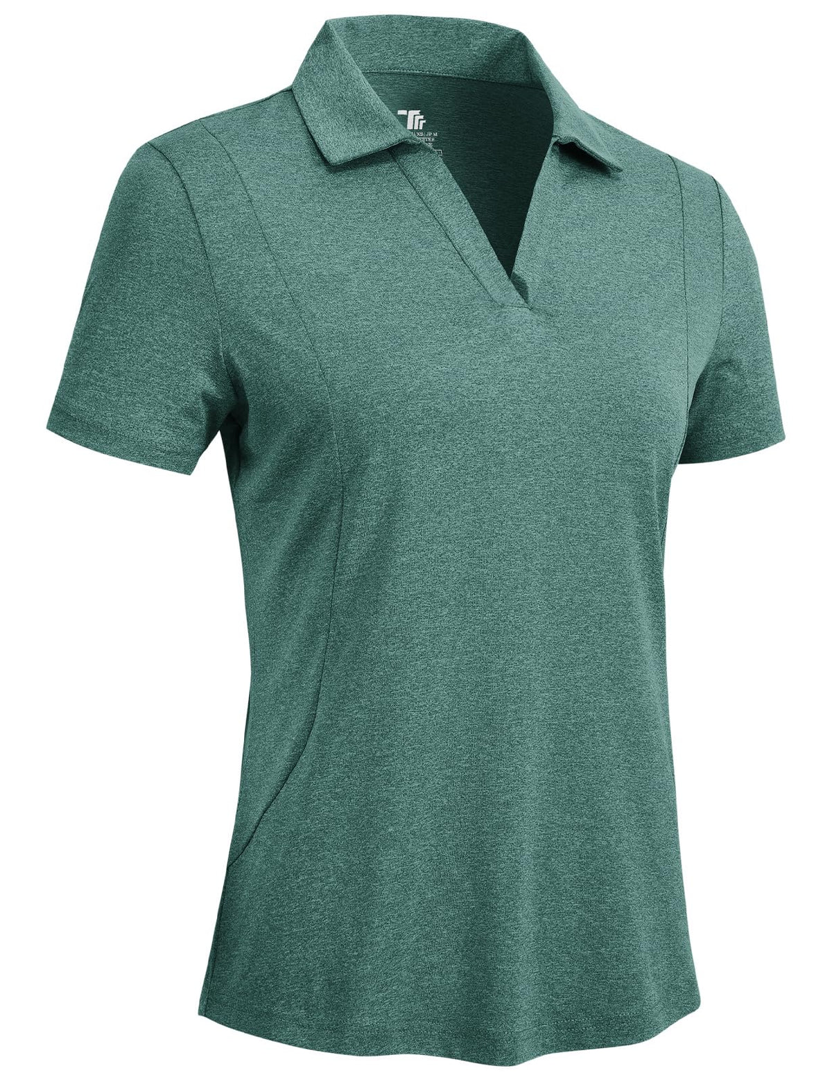 Rdruko Women's Golf Shirts Short Sleeve Dry Fit Polo V Neck Collared Shirts