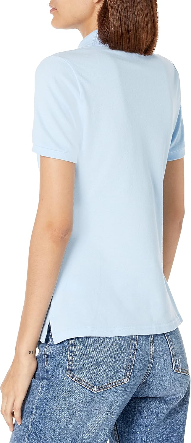 French Toast Women's Juniors' Short Sleeve Stretch Pique Polo Shirt